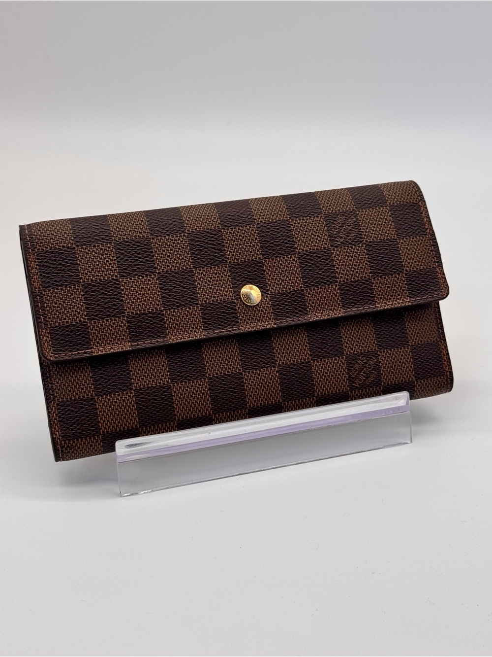 Louis Vuitton Damier Ebene International Trifold Long Wallet